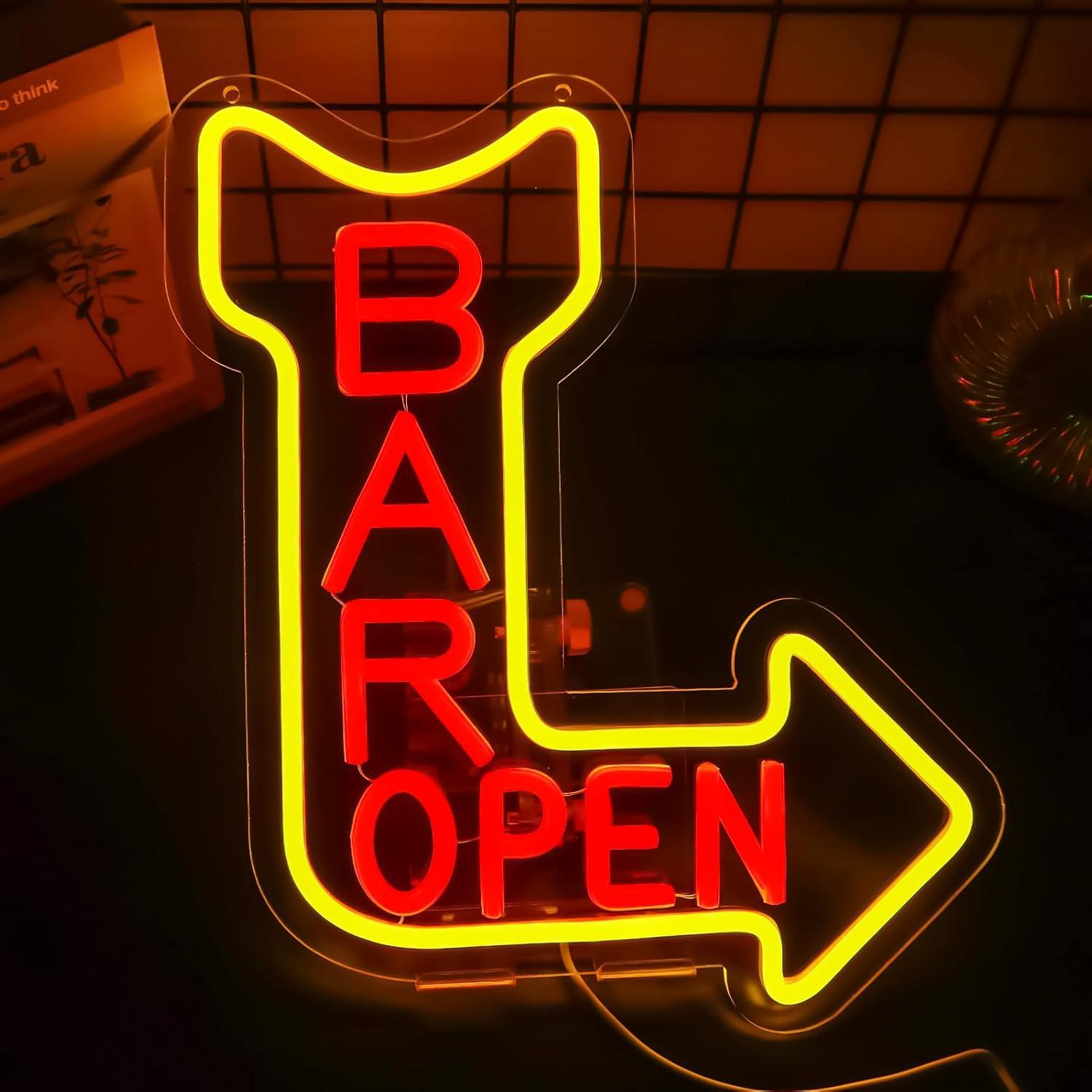 Bar Open Neon Sign Open USB Di - Neon Sign Party recension och pris