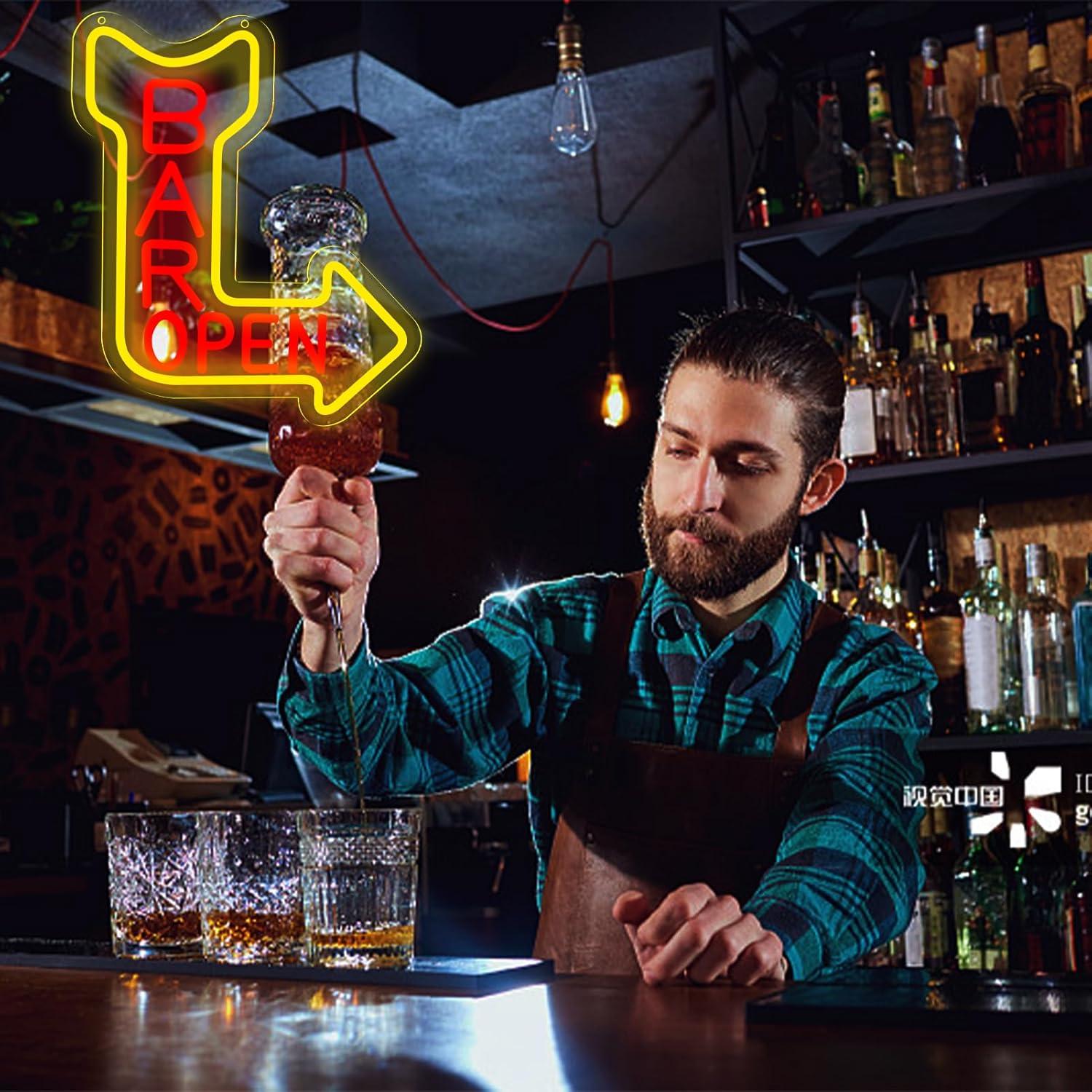 Bar Open Neon Sign Open USB Di - Neon Sign Party recension och pris