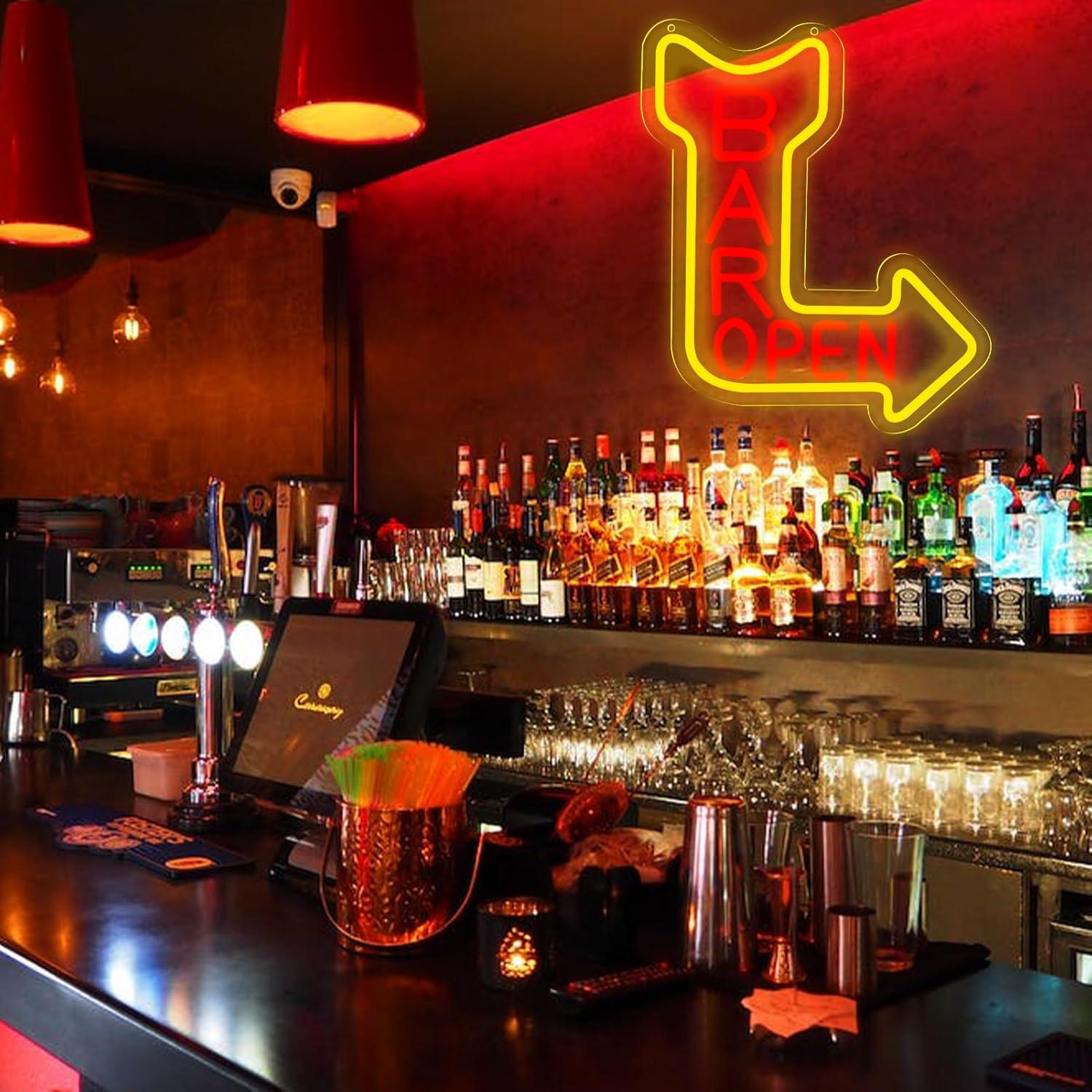 Bar Open Neon Sign Open USB Di - Neon Sign Party recension och pris