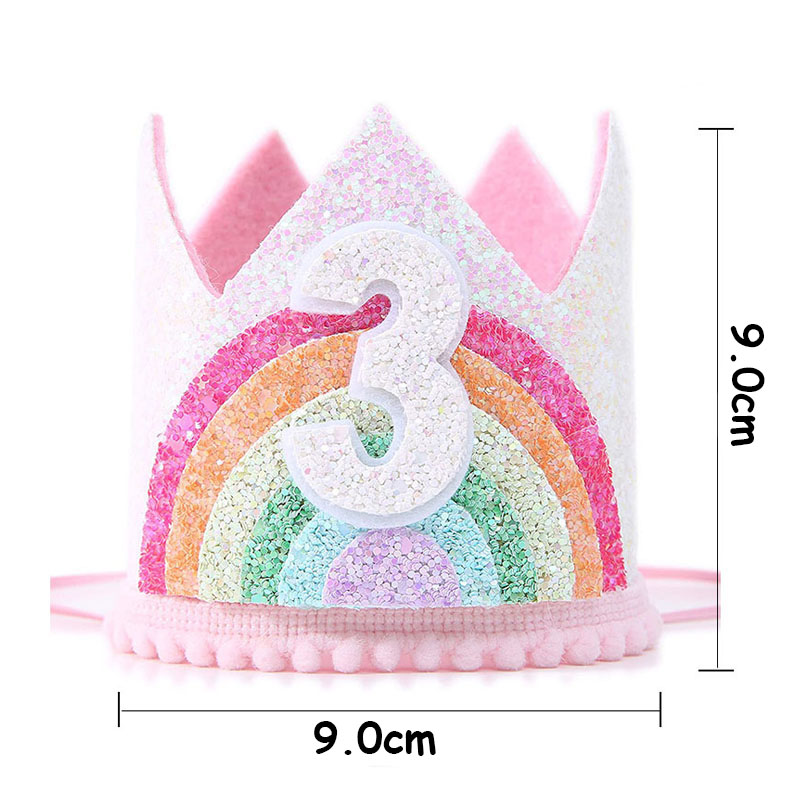 Felt Rainbow Theme Birthday Pa - Party Hat Cone recension och pris