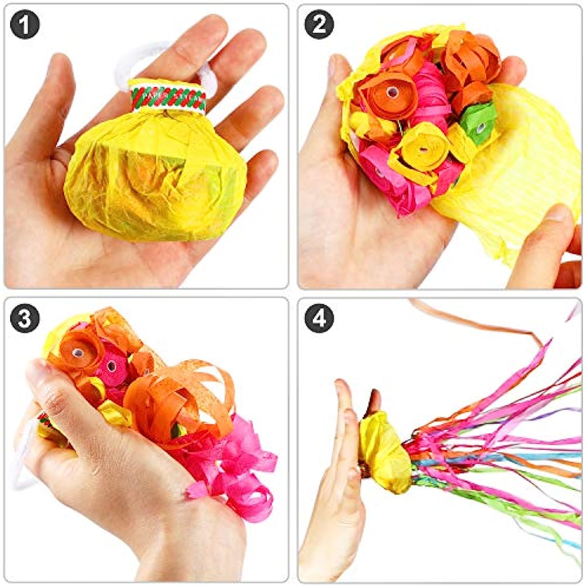 10Pcs Poppers Hand Throw Strea - Confetti Cannon Tube recension och pris