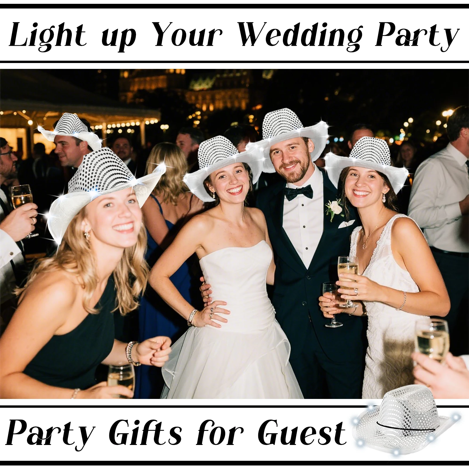 4/6/8/10/12/16Pcs LED Cowboy H - Party Hat Cone recension och pris
