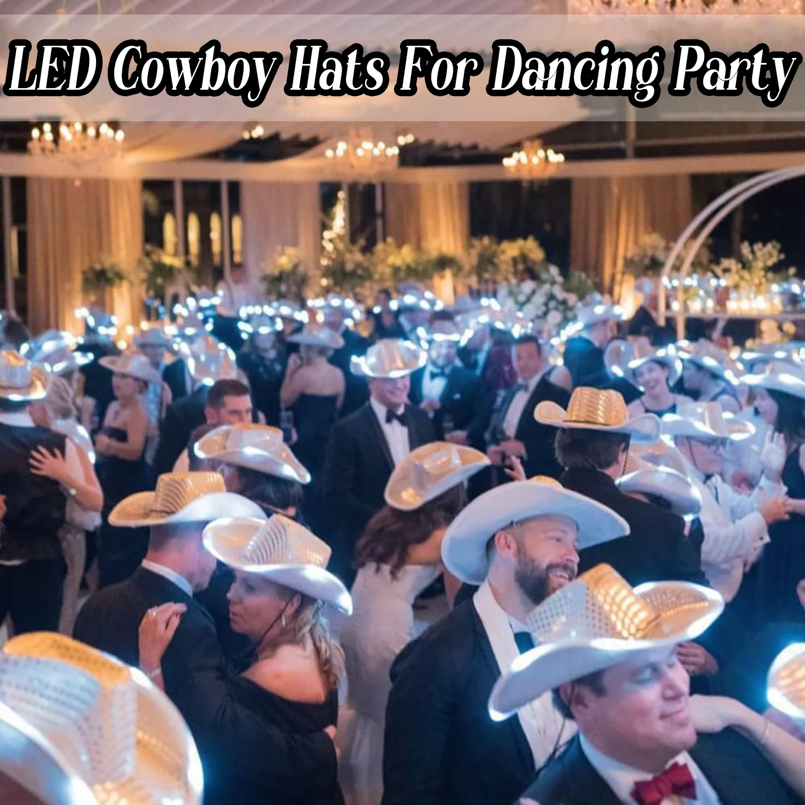 4/6/8/10/12/16Pcs LED Cowboy H - Party Hat Cone recension och pris