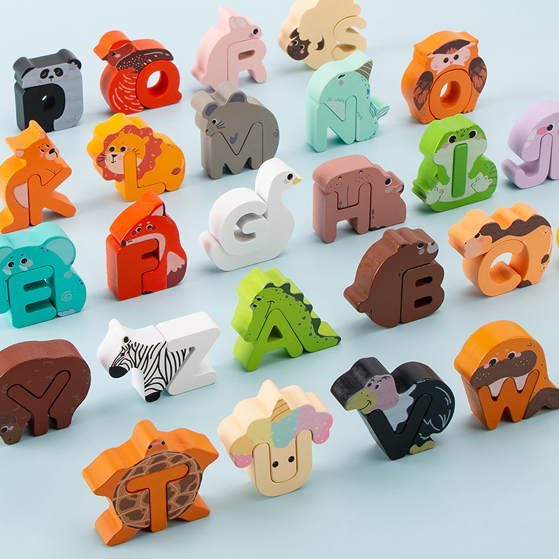 26Pcs Wooden Animal Alphabet B - Event Z recension och pris