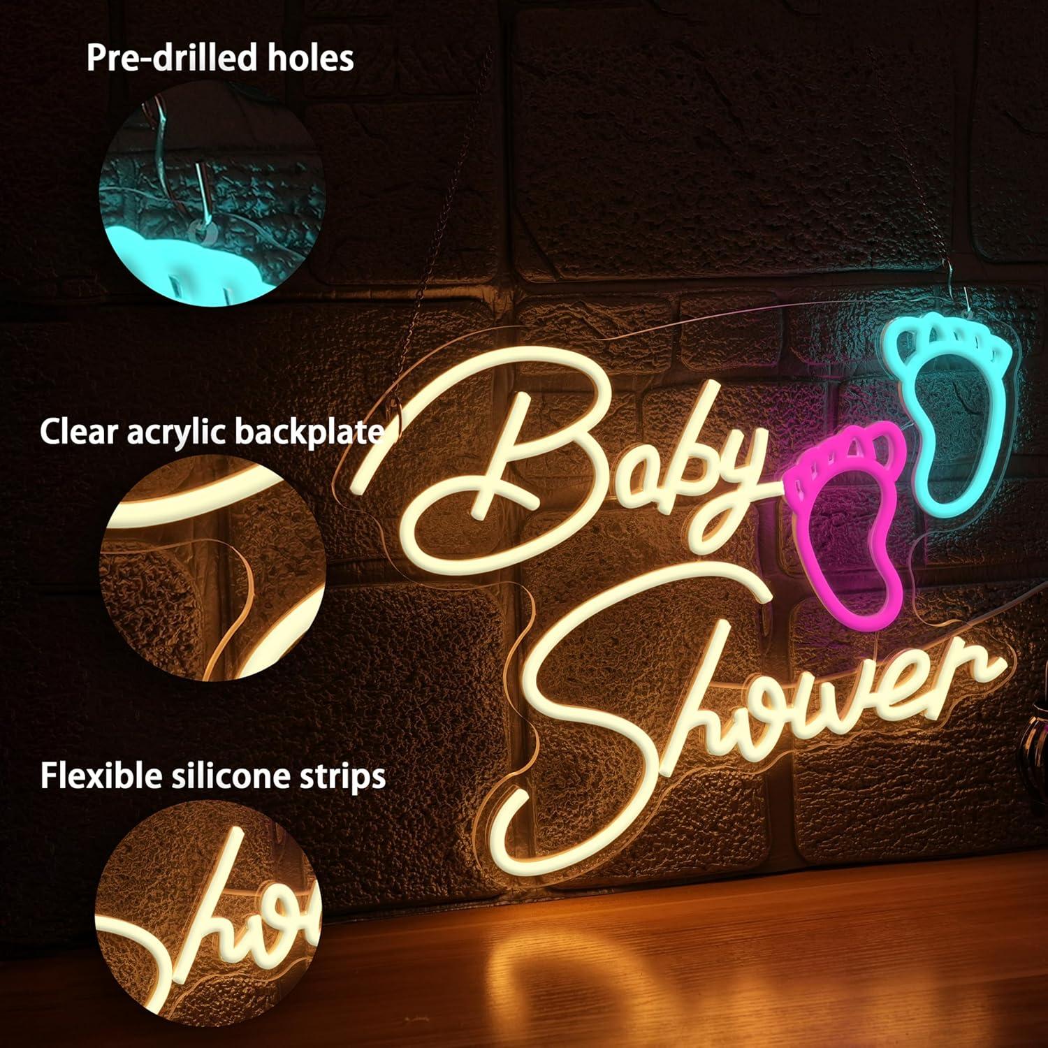 Baby Shower Neon Sign Oh Baby  - Neon Sign Party recension och pris
