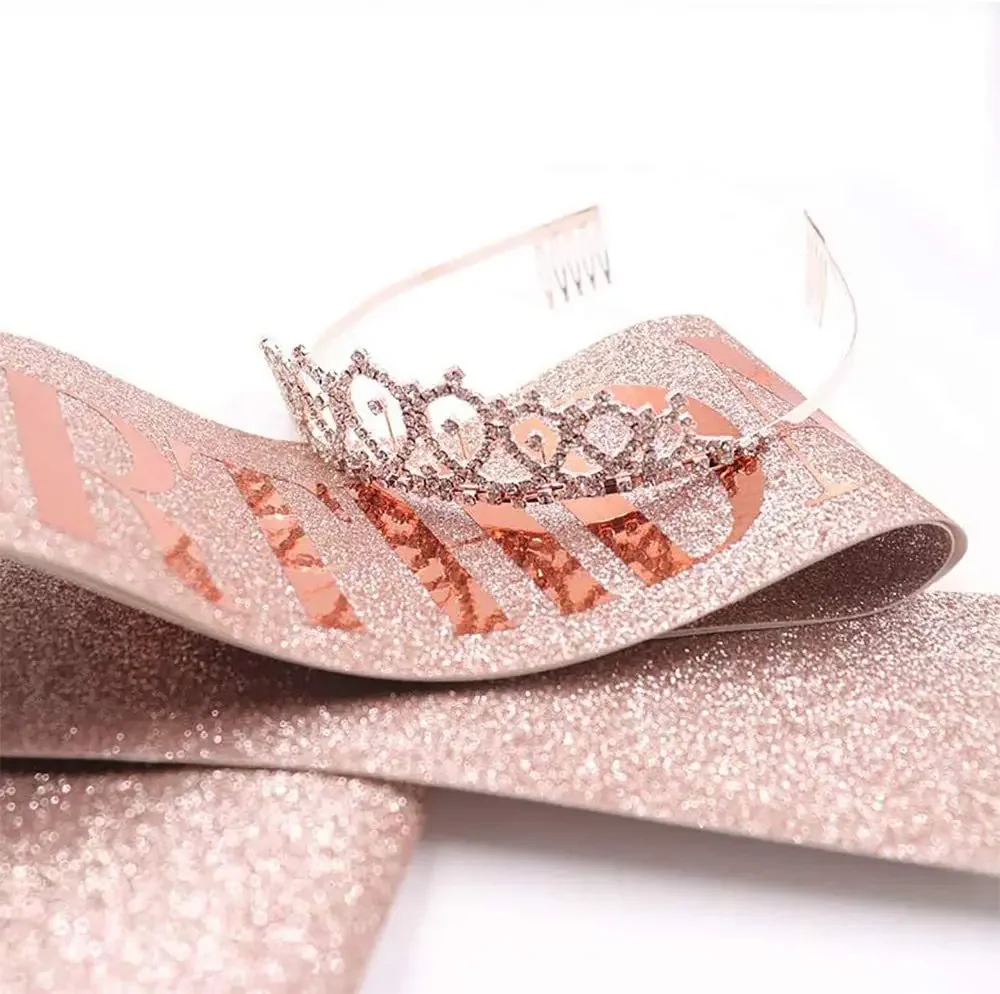 Birthday Queen Crown Girl Wome - Birthday Sash Glitter recension och pris