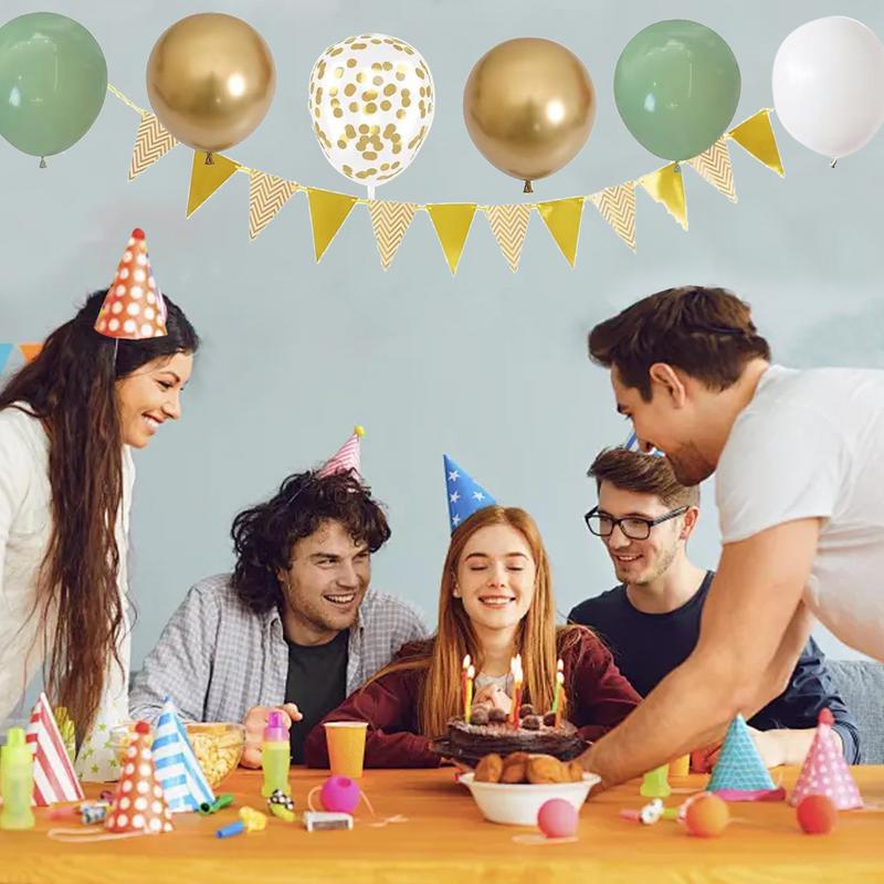 28 Pcs Birthday Decoration Set - Party Banner Gold recension och pris