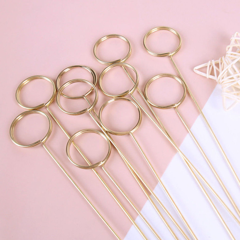 40Pcs Elegant Gold Metal Card  - Centerpiece Stick recension och pris