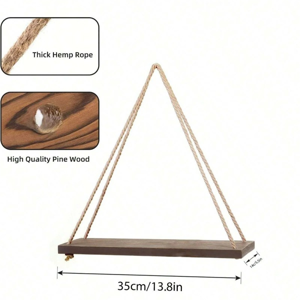 1Set Wood Hanging Shelves Swin - Flower Wall Panel recension och pris