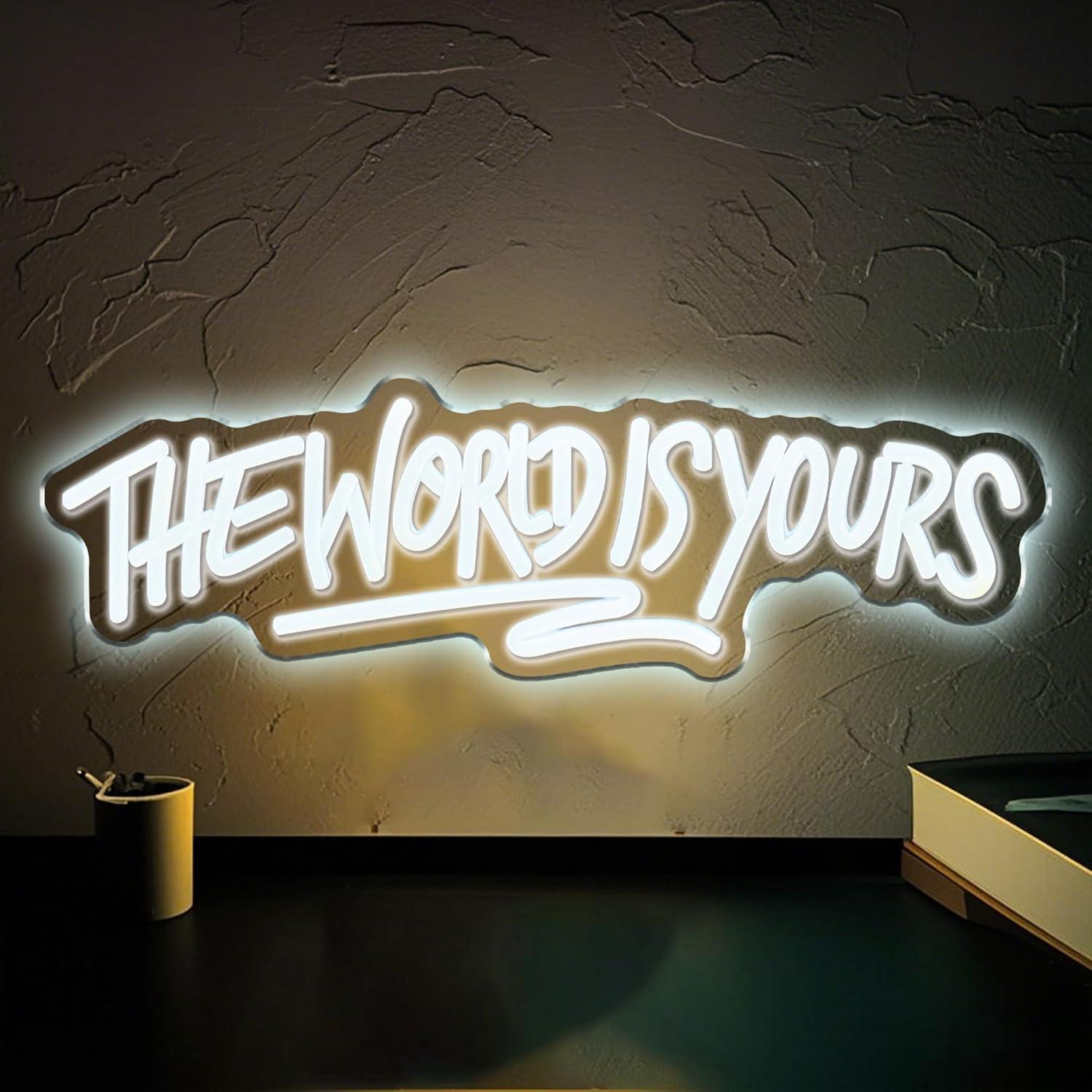 The World is Yours Neon Sign U - Neon Sign Party recension och pris