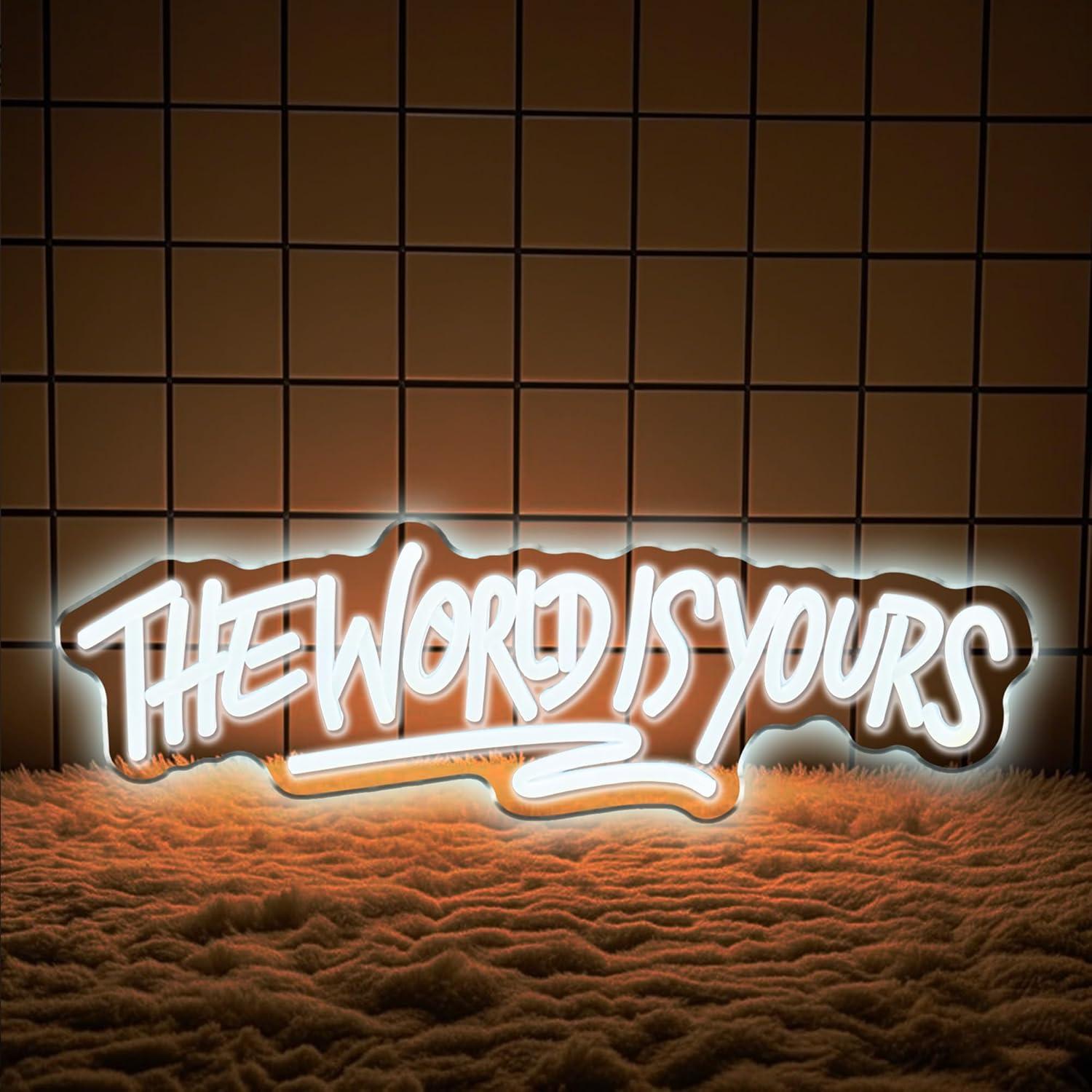 The World is Yours Neon Sign U - Neon Sign Party recension och pris