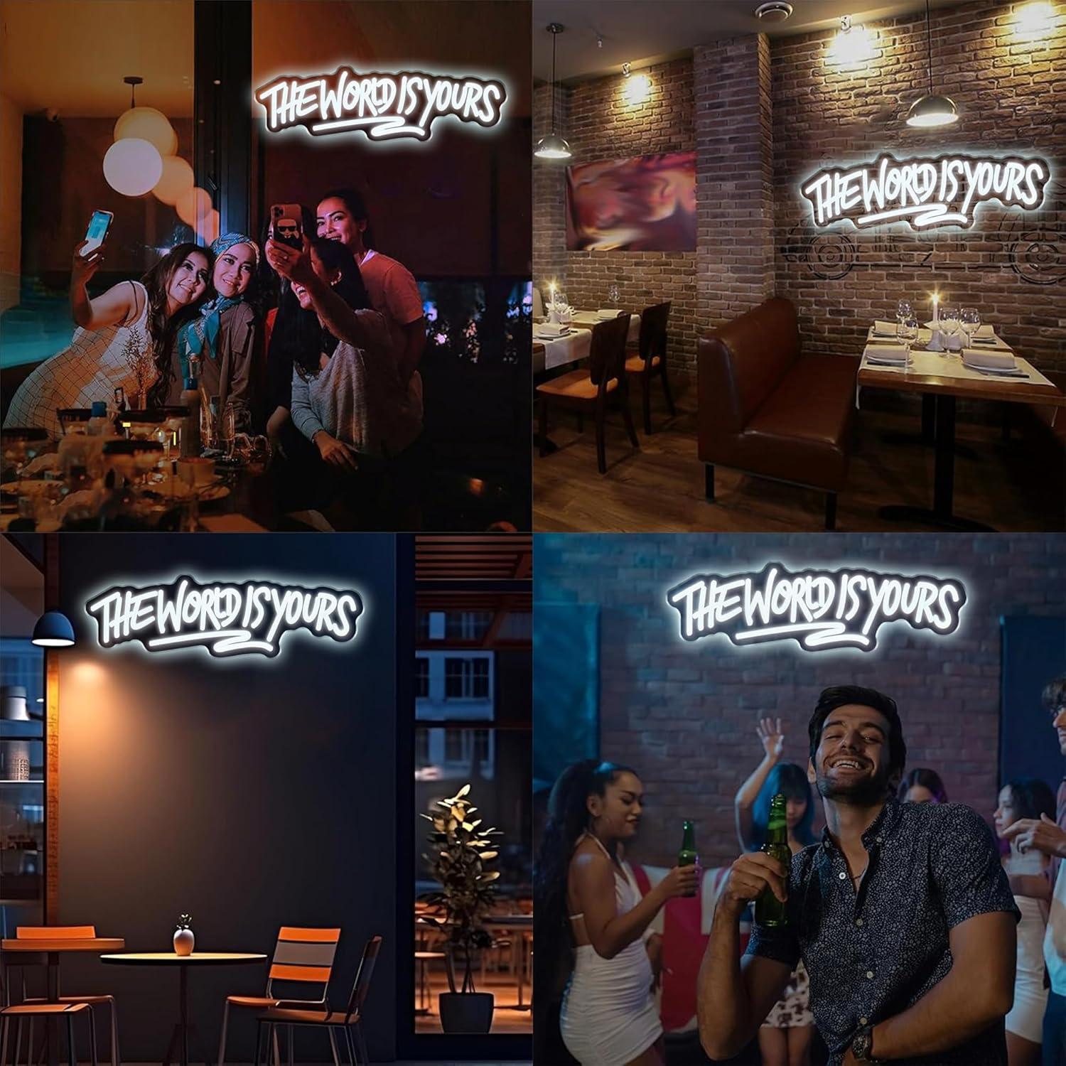 The World is Yours Neon Sign U - Neon Sign Party recension och pris
