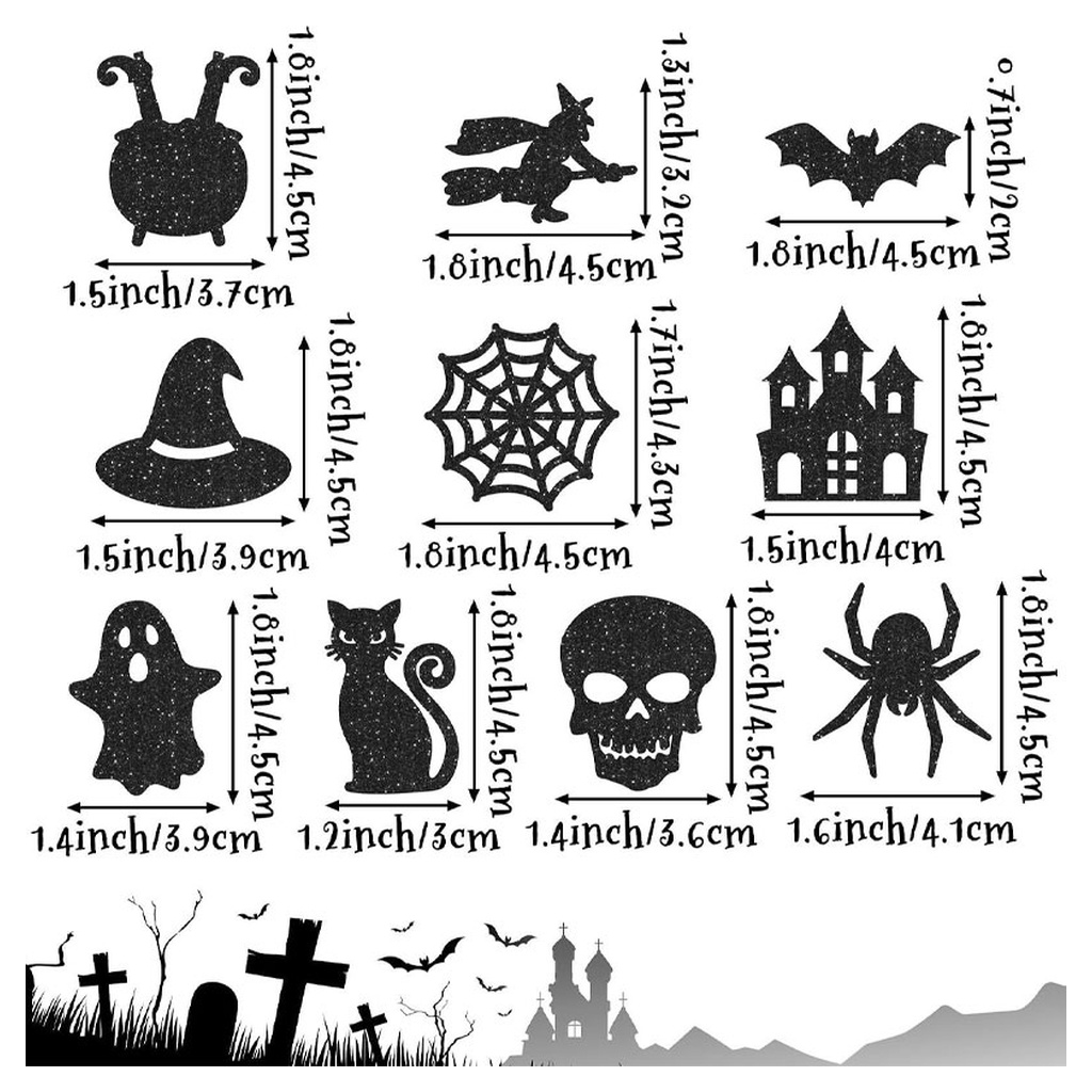 Halloween Confetti 120Pcs Glit - Papercraft Supply Confetti recension och pris