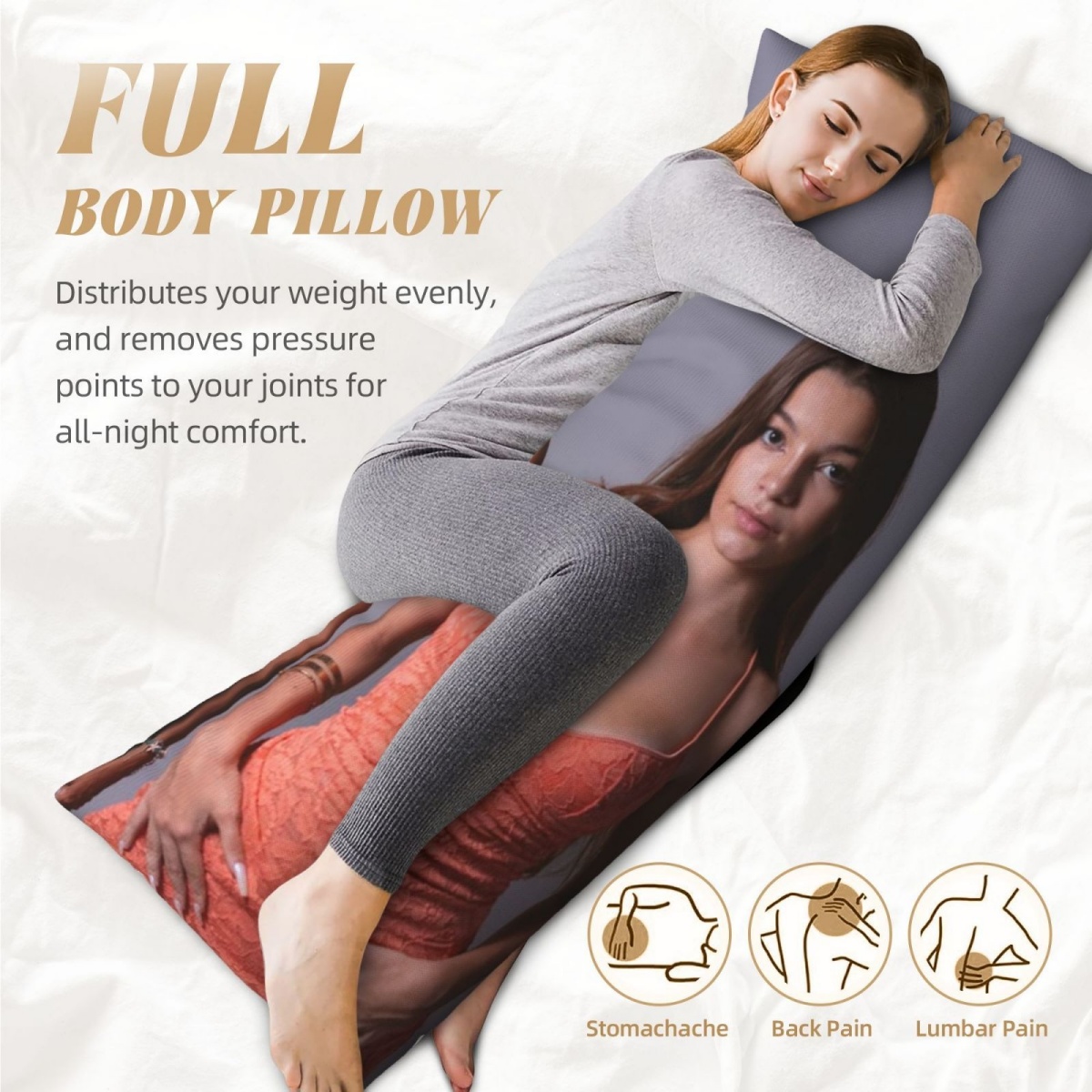 1 Custom Photo Body Pillowcase - Event Suppliers recension och pris