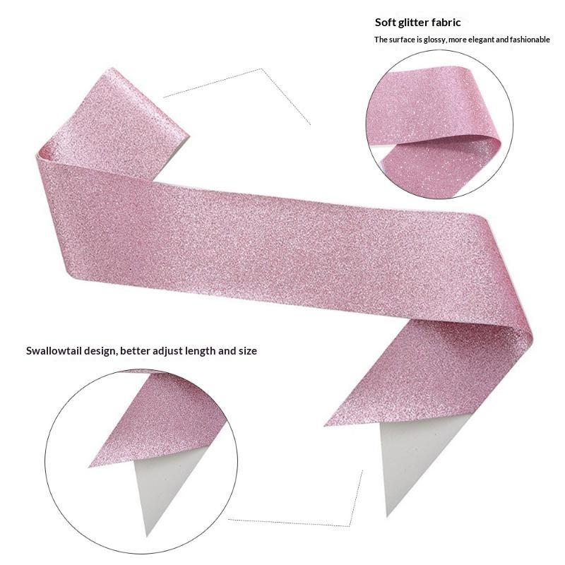 Glitter Blank Satin Sash DIY M - Birthday Sash Glitter recension och pris