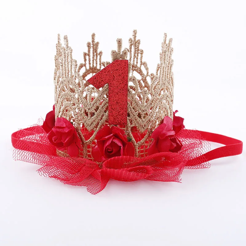 1st Birthday Crown Hat Flower  - Party Hat Cone recension och pris